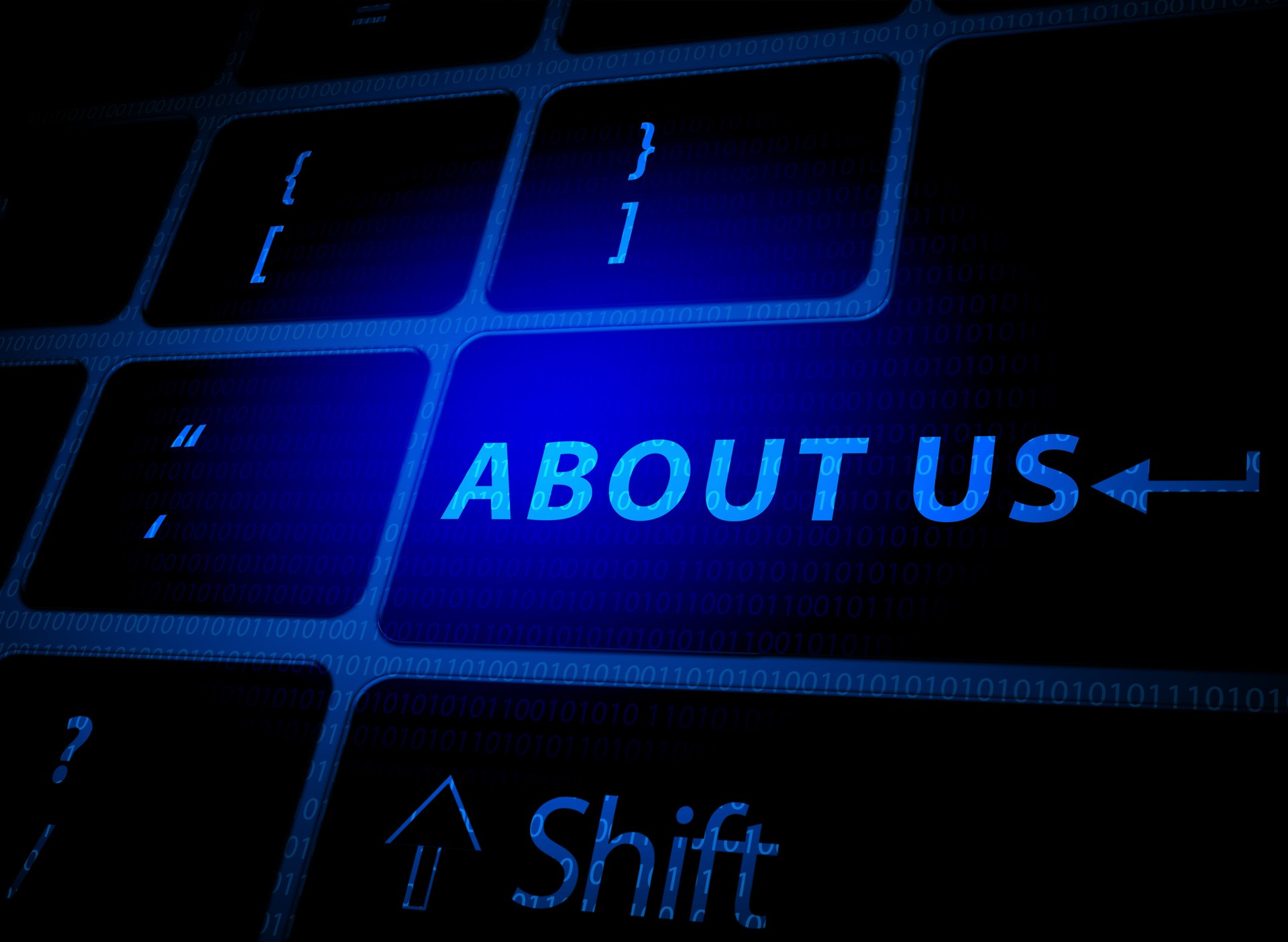 About us button on computer keyboard